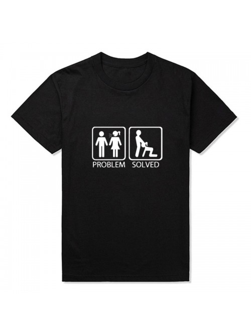 New T Shirts Men Cotton Short Sleeve Funny Print M...