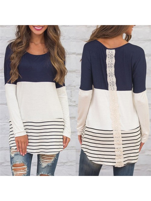 Womens Tops and Blouses 2018 Fashion Back Lace Blo...