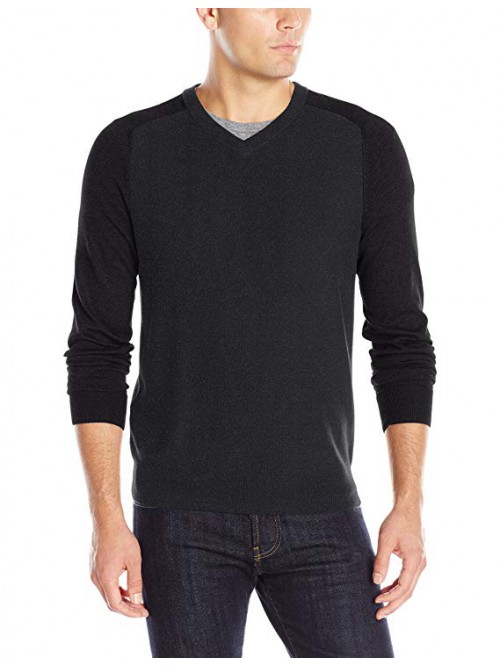  Men's Colorblock V-Neck Sweater