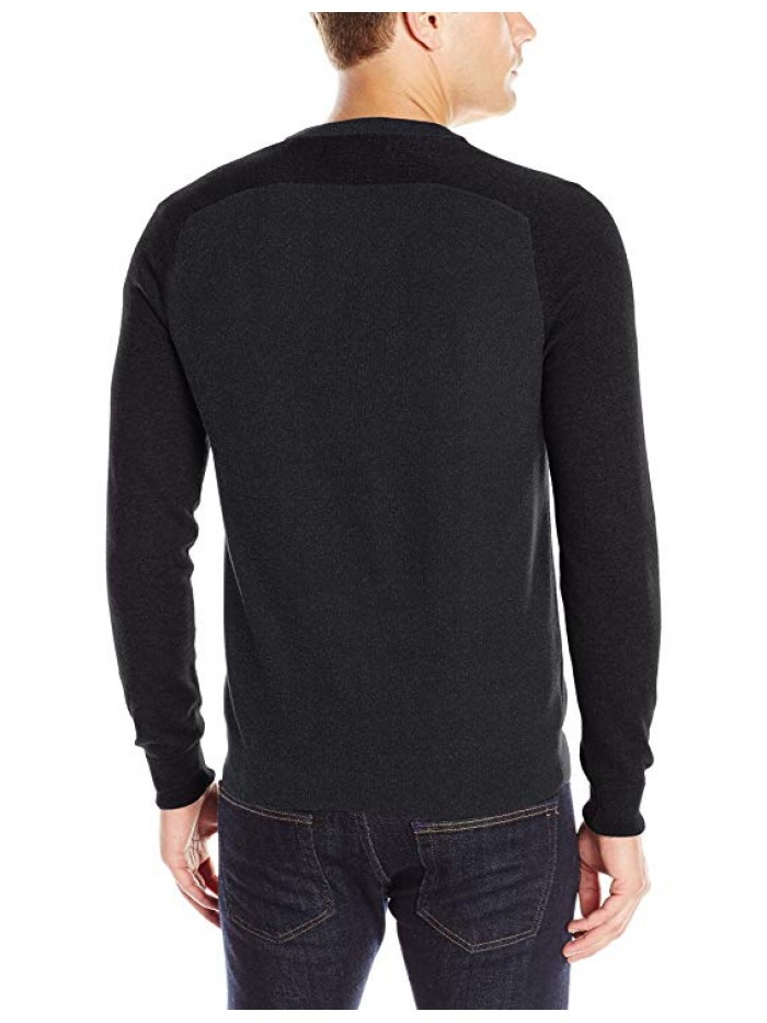  Men's Colorblock V-Neck Sweater