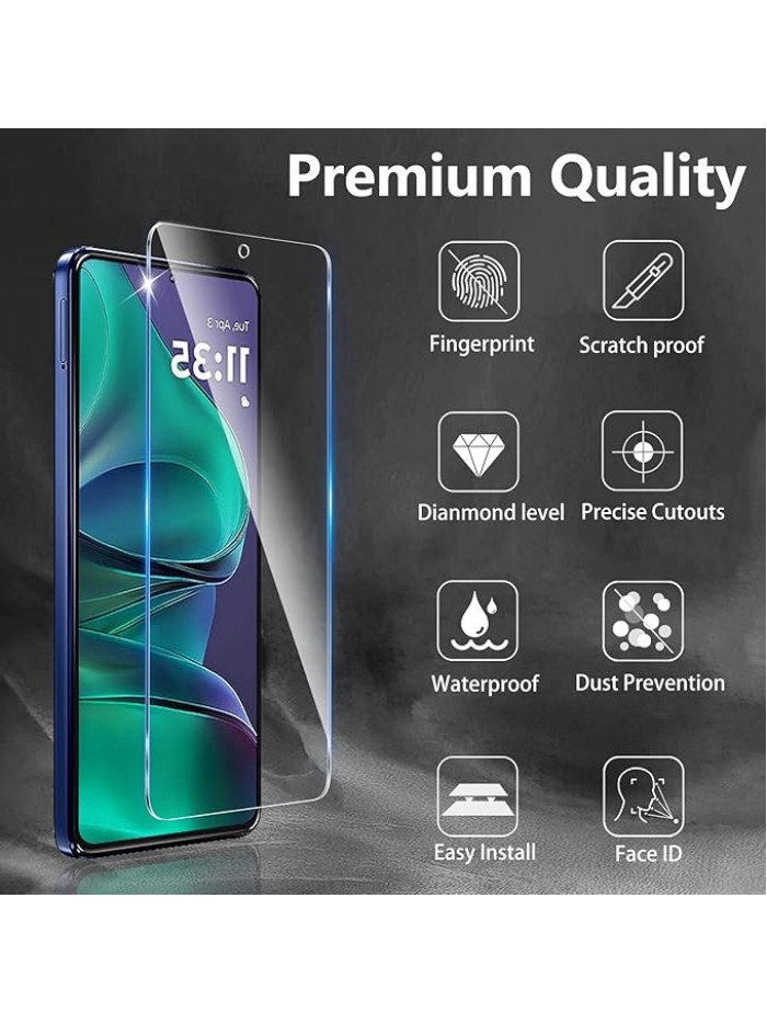 LZAYN 3 Pack Screen Protector Designed for Motorola Moto G Stylus 5G 2025 with 3 Pack Tempered Glass Camera Lens Protector,Ultra HD Clear,9H Hardness,Easy Install - Case Friendly,Scratch Resistant