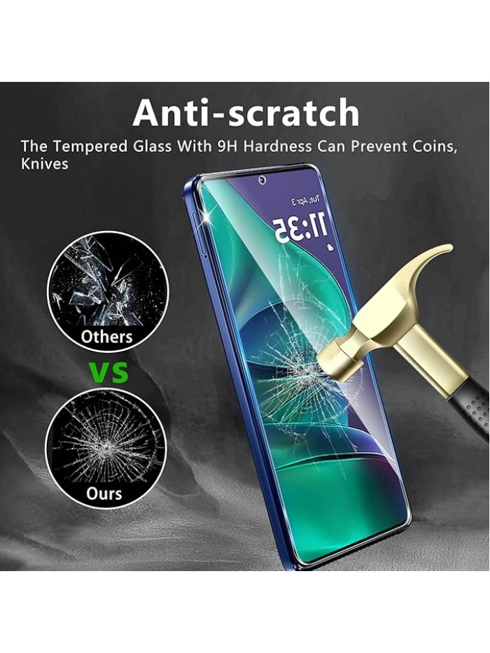LZAYN 3 Pack Screen Protector Designed for Motorola Moto G Stylus 5G 2025 with 3 Pack Tempered Glass Camera Lens Protector,Ultra HD Clear,9H Hardness,Easy Install - Case Friendly,Scratch Resistant