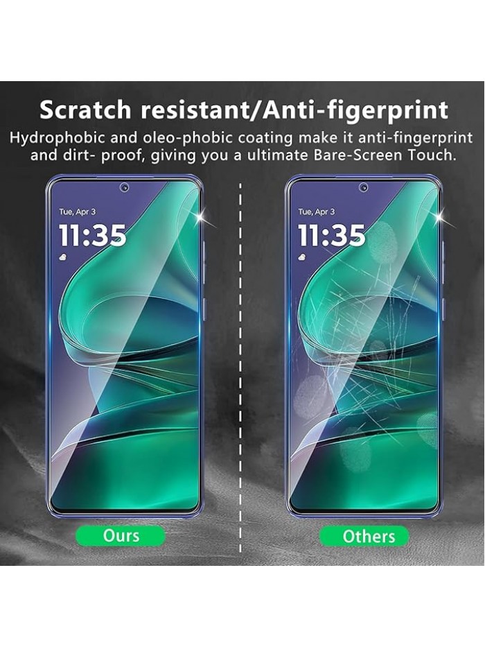 LZAYN 3 Pack Screen Protector Designed for Motorola Moto G Stylus 5G 2025 with 3 Pack Tempered Glass Camera Lens Protector,Ultra HD Clear,9H Hardness,Easy Install - Case Friendly,Scratch Resistant