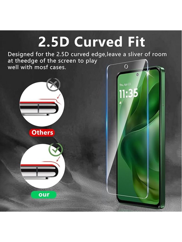 3 Pack Screen Protector Designed for Motorola Moto G Power 5G 2025 with 3 Pack Tempered Glass Camera Lens Protector,Ultra HD Clear,9H Hardness,Easy Install - Case Friendly,Scratch Resistant