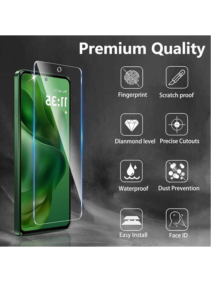 3 Pack Screen Protector Designed for Motorola Moto G Power 5G 2025 with 3 Pack Tempered Glass Camera Lens Protector,Ultra HD Clear,9H Hardness,Easy Install - Case Friendly,Scratch Resistant