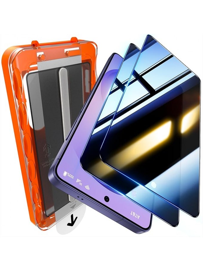 UniqueMe for S26 Ultra Privacy Screen - 2 PACK Samsung Galaxy S26 Ultra Privacy Screen Protector [Fingerprint Unlocking] Easy Installation,Bubble-Free,Anti-Spy,9H Tempered Glass,3D Full-coverage