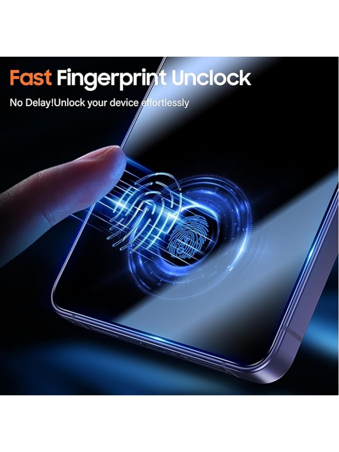 UniqueMe for S26 Ultra Privacy Screen - 2 PACK Samsung Galaxy S26 Ultra Privacy Screen Protector [Fingerprint Unlocking] Easy Installation,Bubble-Free,Anti-Spy,9H Tempered Glass,3D Full-coverage