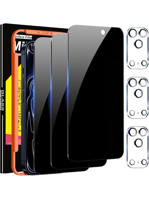 Milomdoi 3 Pack Privacy Screen Protector for iPhon...