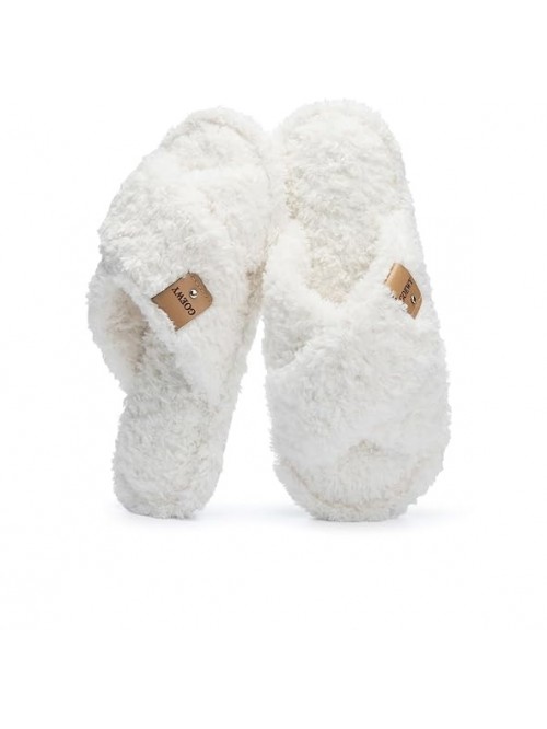 Fuzzy Open Toe Slippers for Women Indoor and Outdo...