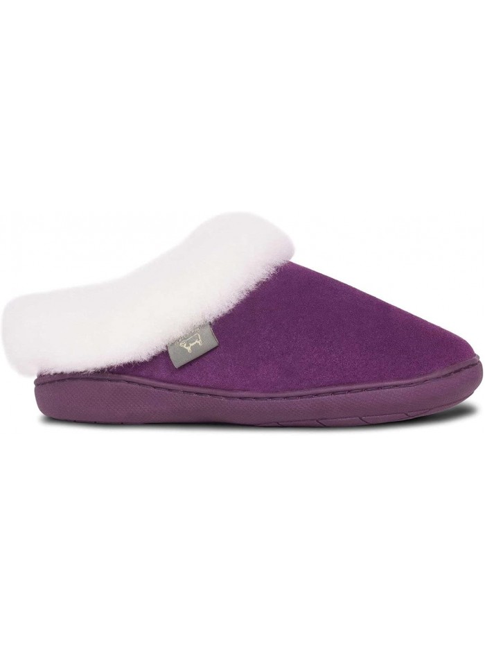 Cloud Nine Women’s Sunrise Sheepskin Scuff - Slip-On Sheepskin Slippers for Women with Durable Suede Upper and Rubber Sole